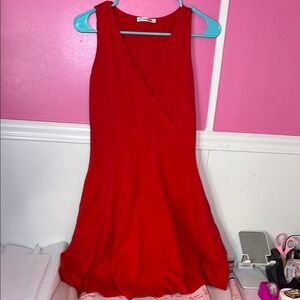 Elegant Red Sleeveless Dress